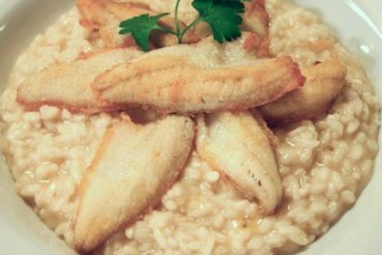 Risotto "Acquerello" con pesce persico
